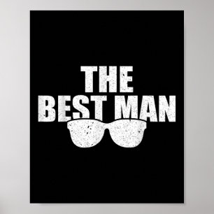 Póster Mejor hombre Boda Groomsmen Gracioso soltero P