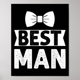 Póster Mejor hombre Boda Groomsmen Gracioso soltero P