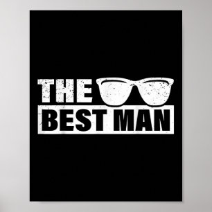 Póster Mejor hombre Boda Groomsmen Gracioso soltero P