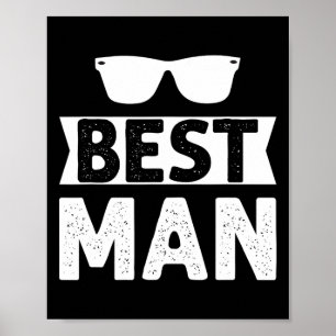 Póster Mejor hombre Boda Groomsmen Gracioso soltero P