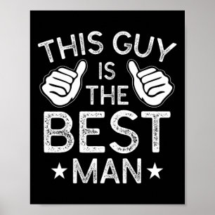Póster Mejor hombre Boda Groomsmen Gracioso soltero P