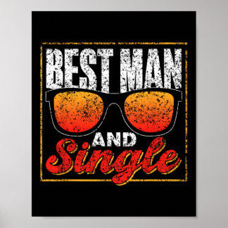 Póster Mejor Hombre Y Fiesta De Equipo Único Groom Bride 