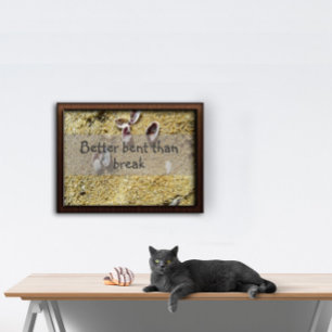 Póster Mejor inclinarse que romper la sabiduría diciendo 