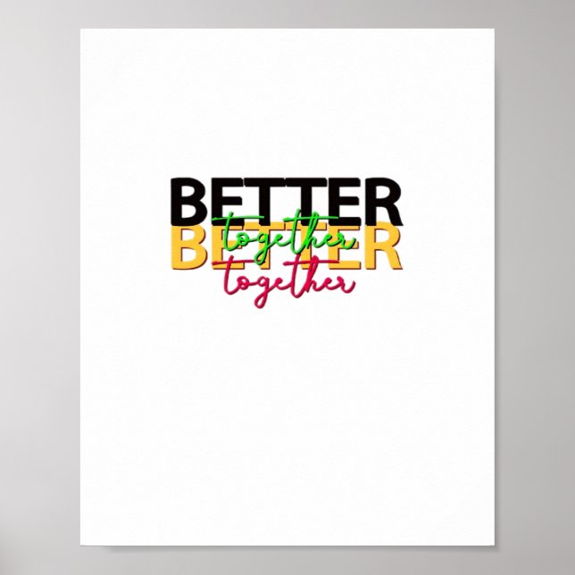 Póster Mejor Juntos como un Estilo Familiar Sentimental  (Frente)