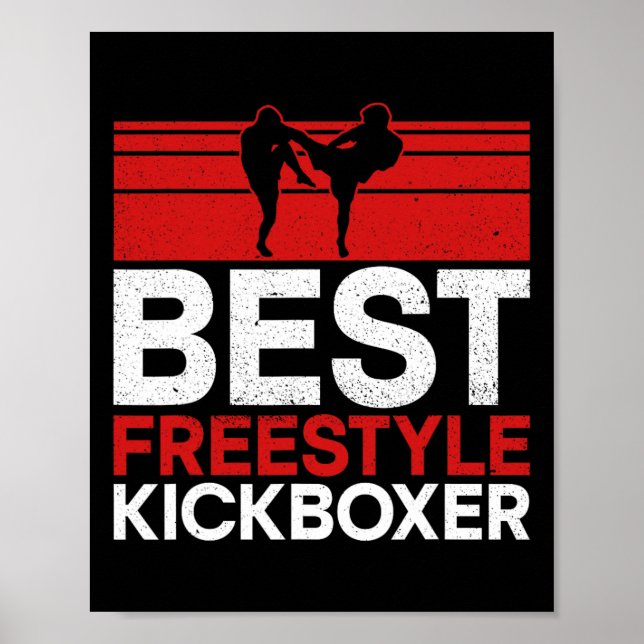 Póster Mejor Kickboxer de Freestyle - Material Arts Kickb (Frente)