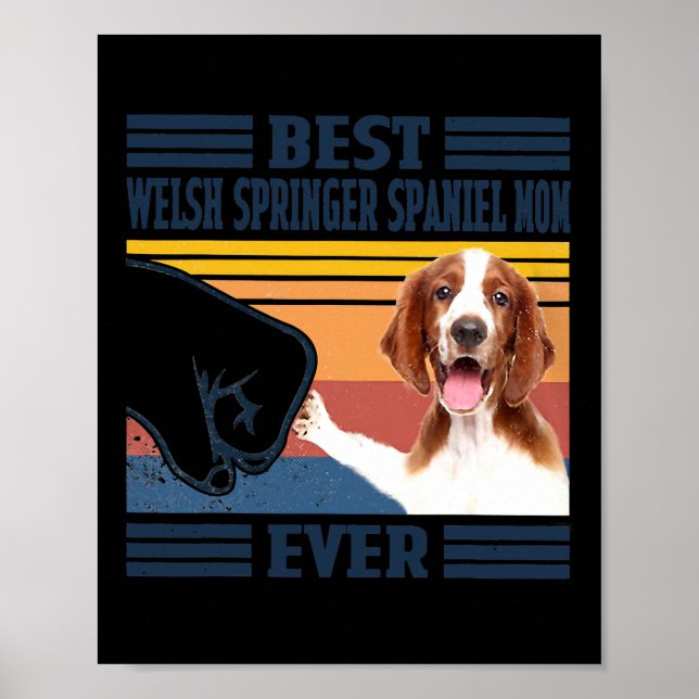 Póster Mejor Madre Española Springer Galesa, Perro Gracio (Frente)
