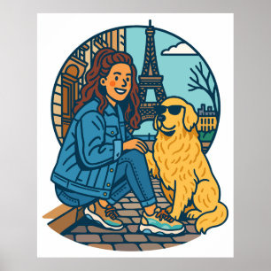 Póster Mejor Mamá de Perro en París