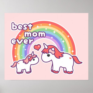 Póster Mejor Mamá Unicornio Que Nunca