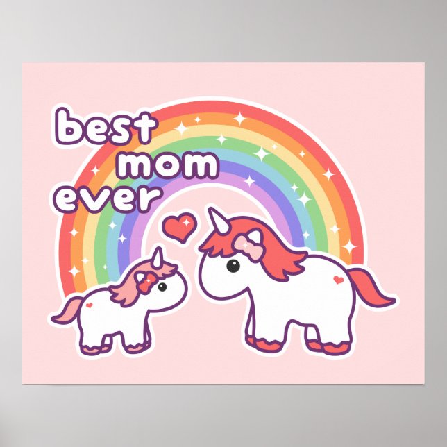 Póster Mejor Mamá Unicornio Que Nunca (Frente)