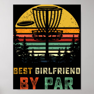 Póster Mejor novia Disc Golf Gf Frisbees Disk Golfer 