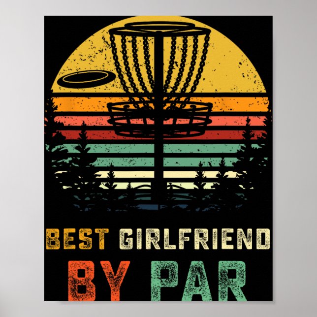 Póster Mejor novia Disc Golf Gf Frisbees Disk Golfer  (Frente)