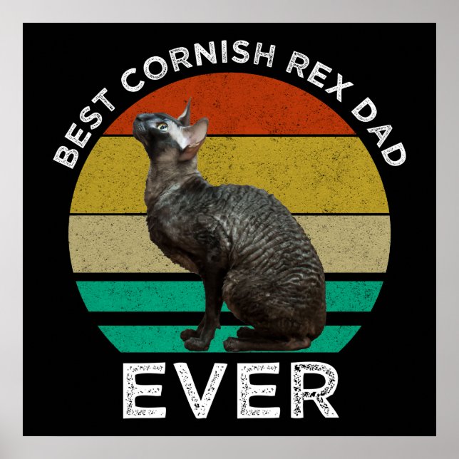 Póster Mejor padre Cornish Rex de todos (Frente)
