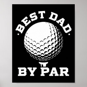 Póster Mejor Papá 4 Día del Padre Divertido Papá de Golf
