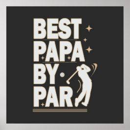 Póster MEJOR PAPA DE PAR FATHERS DAY GOLF Design