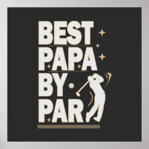 Póster MEJOR PAPA DE PAR FATHERS DAY GOLF Design