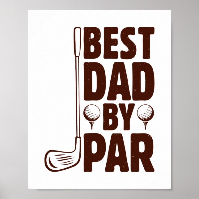 Póster Mejor Papá De Par Golf Dad (Frente)