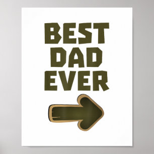 Póster Mejor Papá del Mundo Flecha Gráfica Logo