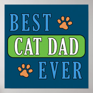 Póster Mejor Papá Gato