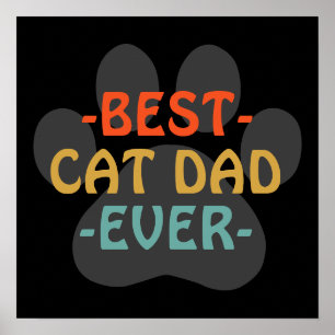 Póster Mejor Papá Gato del Mundo