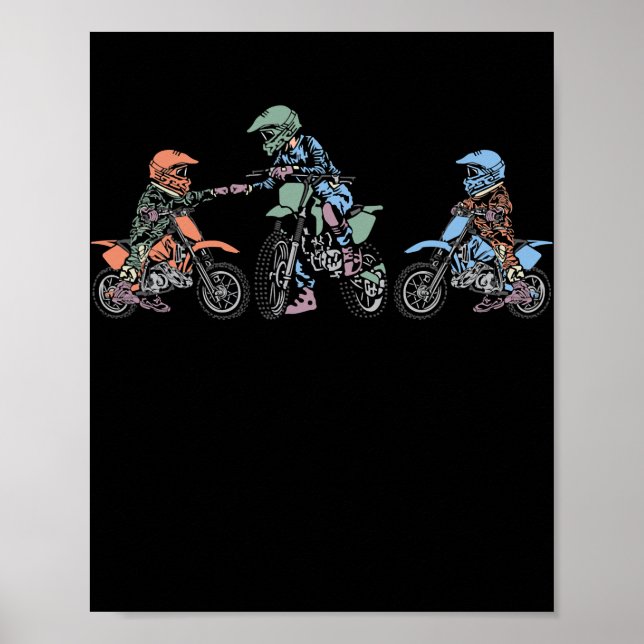 Póster Mejor Papá Jamás Motocross Sudado Enduro (Frente)