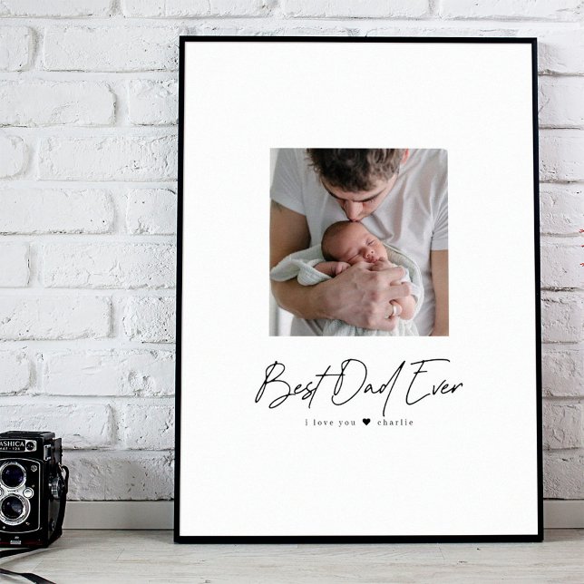 Póster Mejor Papá Nunca | Personalizado fotográfico moder (Subido por el creador)