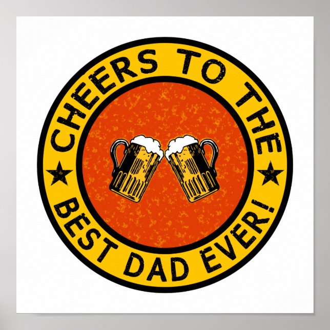 Póster MEJOR PAPÁ, personalizado poster (Frente)