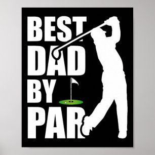 Póster Mejor Papá Por Par Día del Padre Divertido Golf Pa