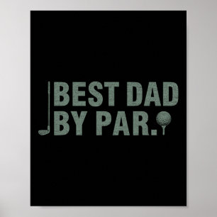 Póster Mejor Papá Vintage Por Par Padre&# s Day Golfing 