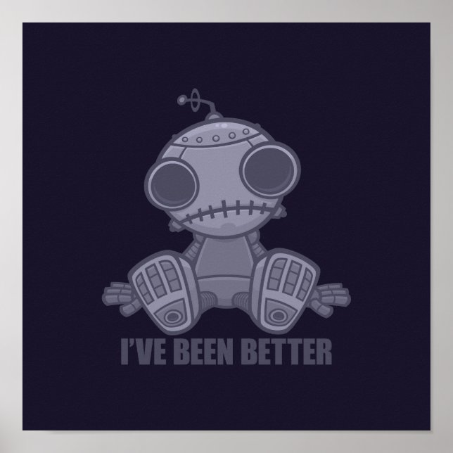 Póster Mejor Personalizado de Sad Robot (Frente)
