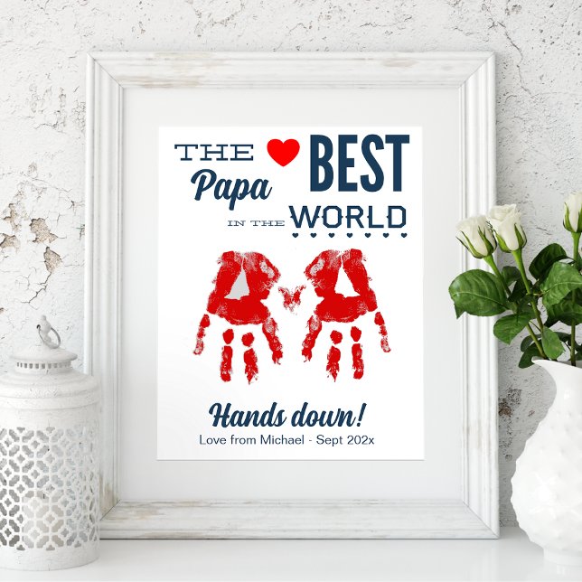 Póster Mejor plantilla de huellas de papá DIY (Subido por el creador)