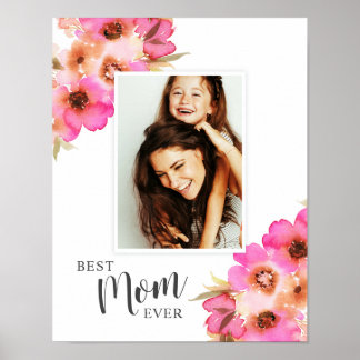 Póster Mejor Poster de fotos de Día de la Madre de Mamá N