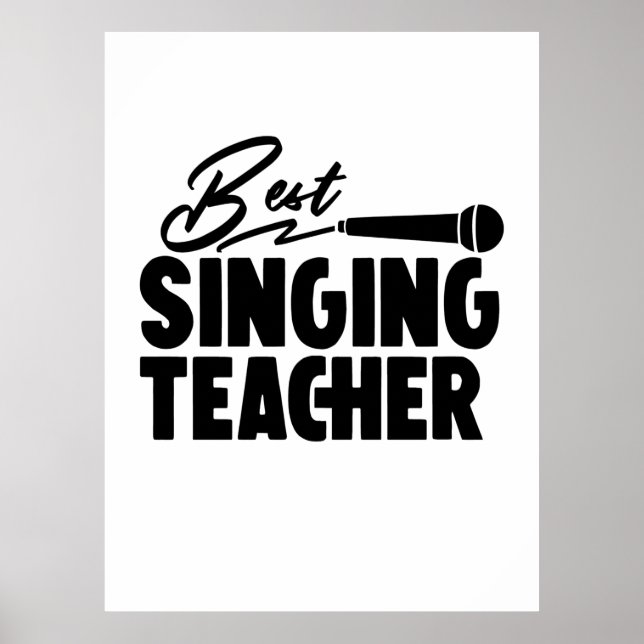 Póster Mejor profesor de canto (Frente)