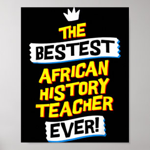Póster Mejor profesor de historia africana, divertida ocu