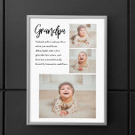 Póster Mejor regalo de belleza para el mejor abuelo de la<br><div class="desc">Un moderno regalo de collage "Mejor Abuelo de siempre" es una manera creativa y personalizada de mostrar tu aprecio y amor por tu abuelo. Este tipo de regalo normalmente implica usar tecnología digital para compilar una colección de fotos e imágenes que muestran momentos especiales y recuerdos que has compartido con...</div>