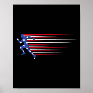 Póster Mejor regalo de equipo de atletismo de la bandera