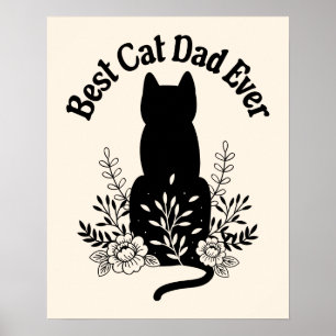Póster Mejor Regalo de Gato de Papá Nunca Gato