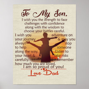 Póster Mejor Regalo Para El Hijo   Citas A Mi Hijo