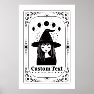 Póster Mejor regalo zodiac personalizable tarot bruja fem