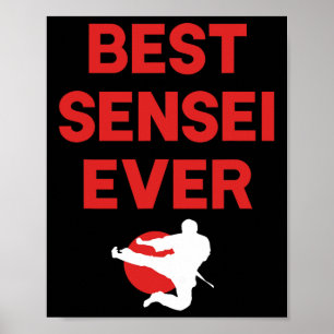 Póster Mejor Sensei Jamás Karate Judo Tae Kwon Do Apparel