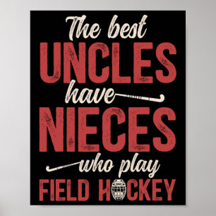 Póster Mejor tío de hockey sobre hierba de un jugador de