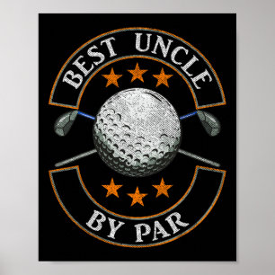 Póster Mejor Tío De Par Golf Lover Padres Deportivos Día