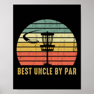 Póster Mejor Tío Por Par Funny Disk Golf Gift Para Hombre