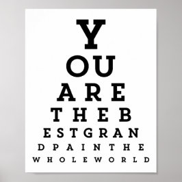 Póster Mejor tipografía de abuelo | Poster de gráfico Sne