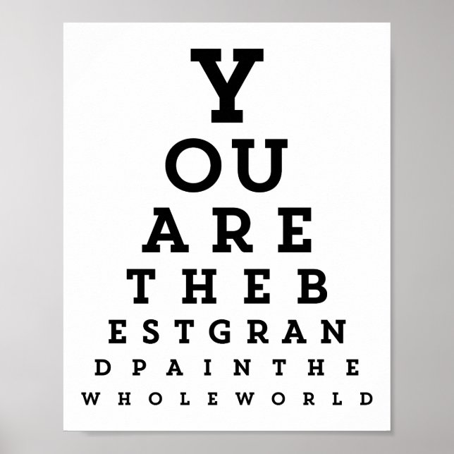 Póster Mejor tipografía de abuelo | Poster de gráfico Sne (Frente)