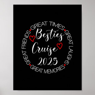 Póster Mejor viaje en crucero de amigas 2025 Vacaciones V