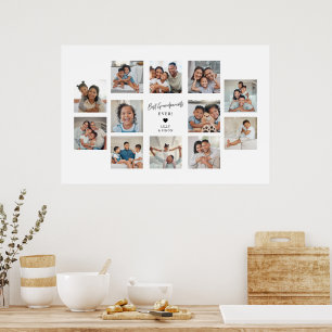 Póster Mejores Abuelos del Mundo 12 Colage de Fotos Perso