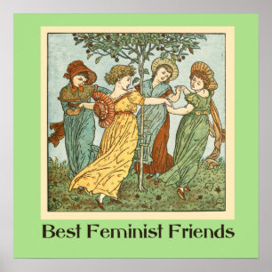 Póster Mejores amigas feministas