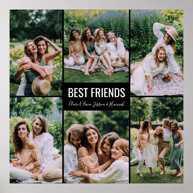 Póster Mejores Amigas Foto Personalizada (Frente)