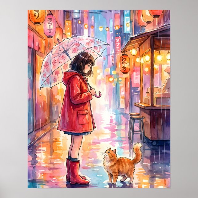 Póster Mejores amigos bajo la lluvia (Frente)