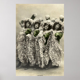 PÓSTER MEJORES CARTELLES - HUMOR - BAILARINAS DE CANCAN -
